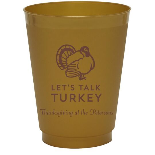 Let's Talk Turkey Colored Shatterproof Cups
